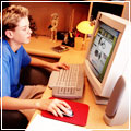 Pupil using technology