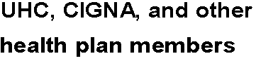 UHC CIGNA and other health plan members