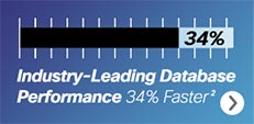 Industry-Leading Database Performance 34% Faster
