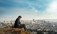 dude on hill