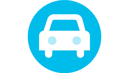 ikon med en bil