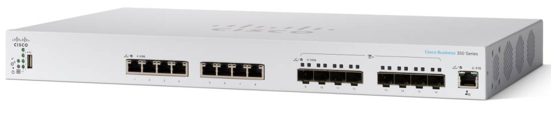 Family portrait of Cisco Business 350 Series Managed Switches product line