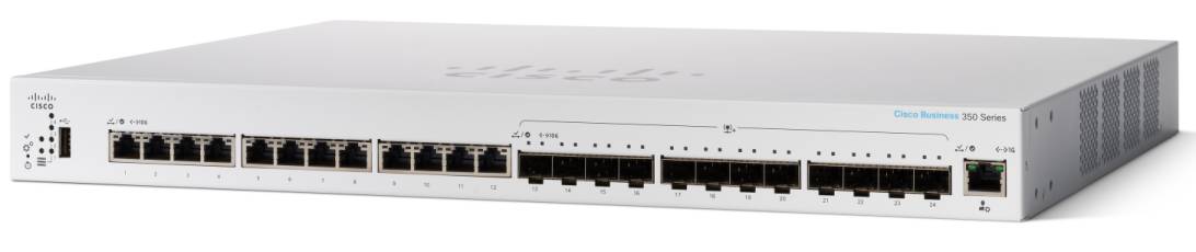 Family portrait of Cisco Business 350 Series Managed Switches product line