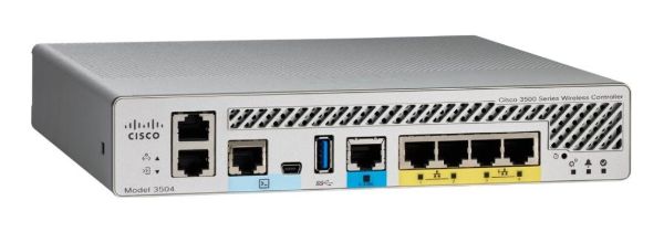 Product image of Cisco 3500 Series Wireless Controllers and the Cisco 3504 Wireless Controller model.