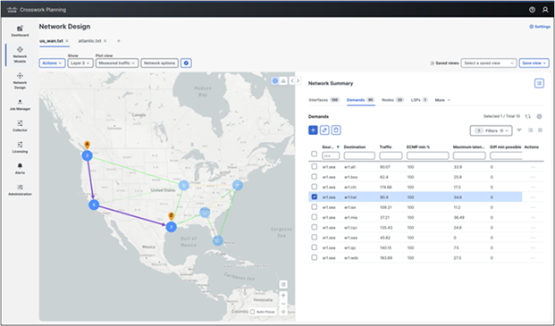 Demand between Seattle and Houston