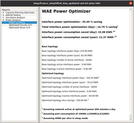 Power analysis report