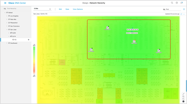 Client location shows up on the floor’s heat map