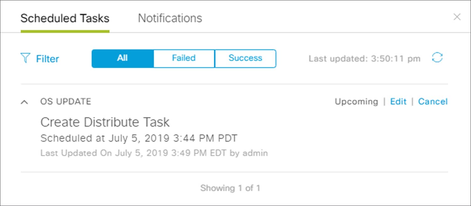 Scheduled Tasks side panel