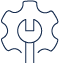 A blue and black logoDescription automatically generated
