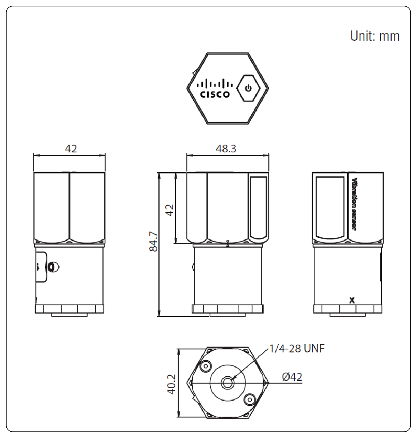 AV251 LoRaWAN Wireless Vibration Sensor