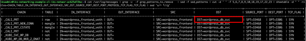 Logging the Wordpress frontend to Wordpress DB – prerouting chain