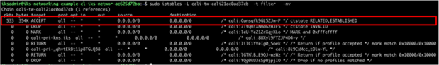 IPTables rules for Calico local veth interfaces