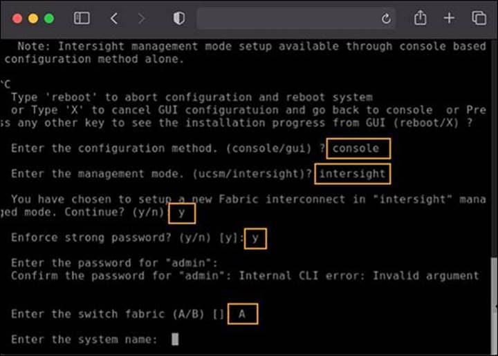 IMM configuration from console part 2