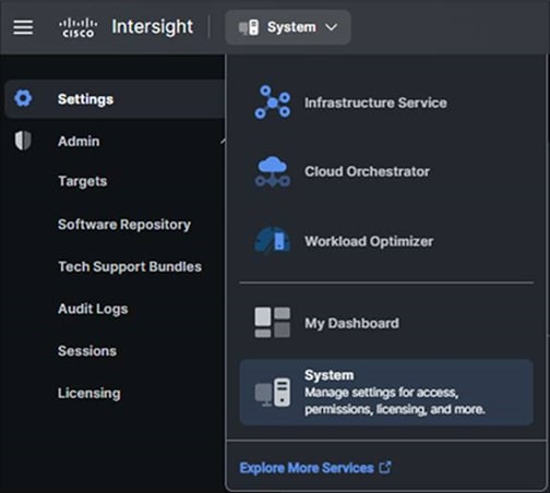 System view when claiming a device