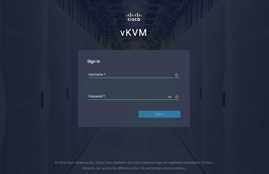 The CIMC UI in IMM is a vKVM for server recovery and troubleshooting purposes only.