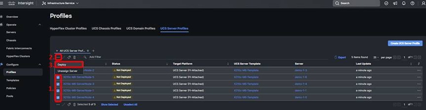 Deploy the service profile