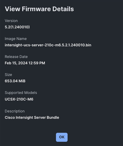 Firmware details