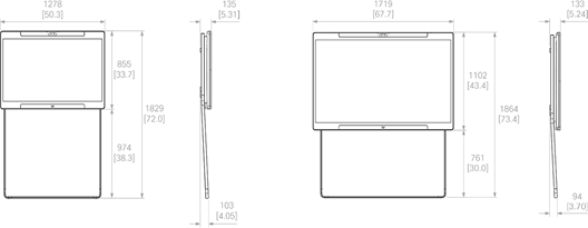 With wall mount