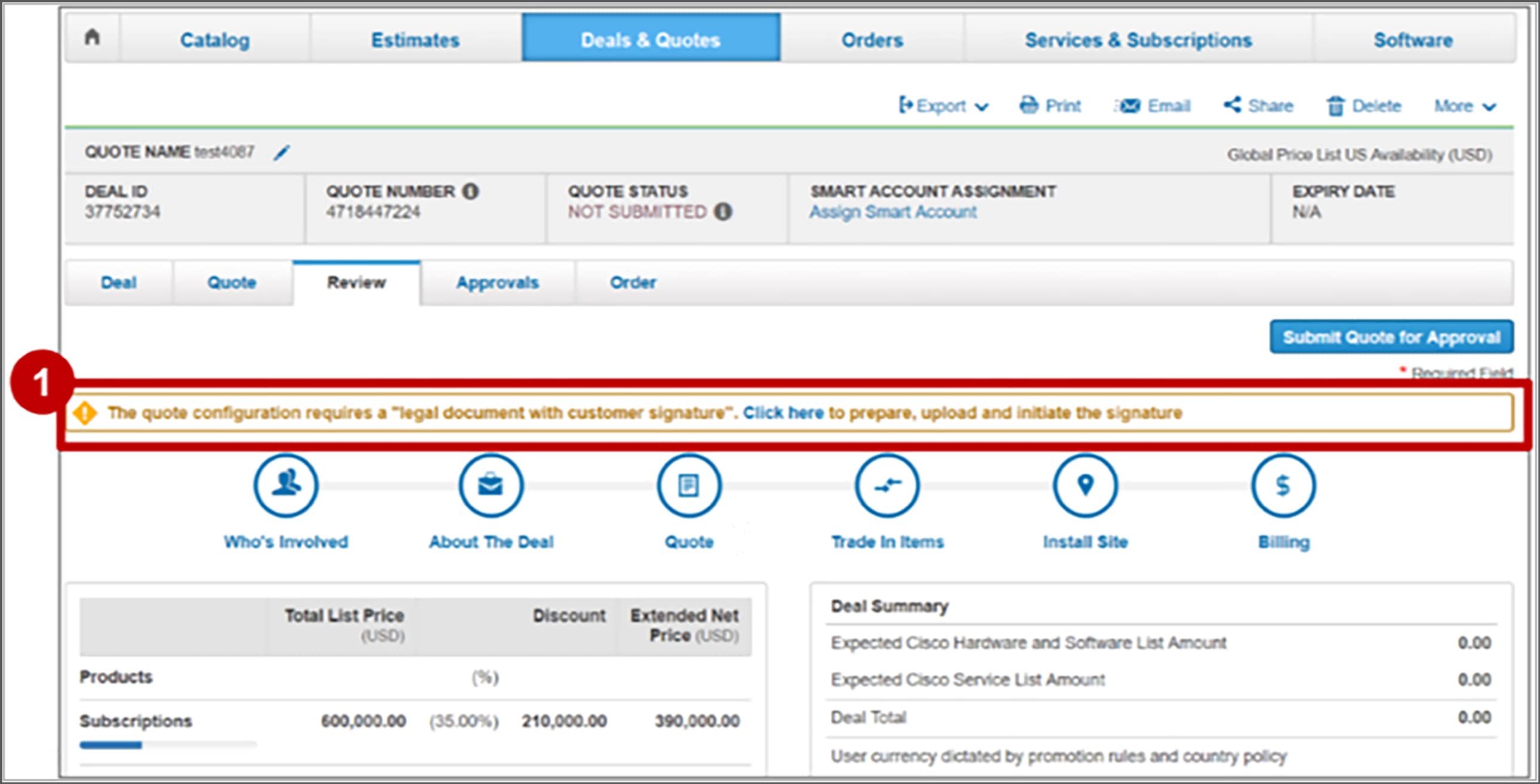 EA EUIF DocuSign workflow in CCW