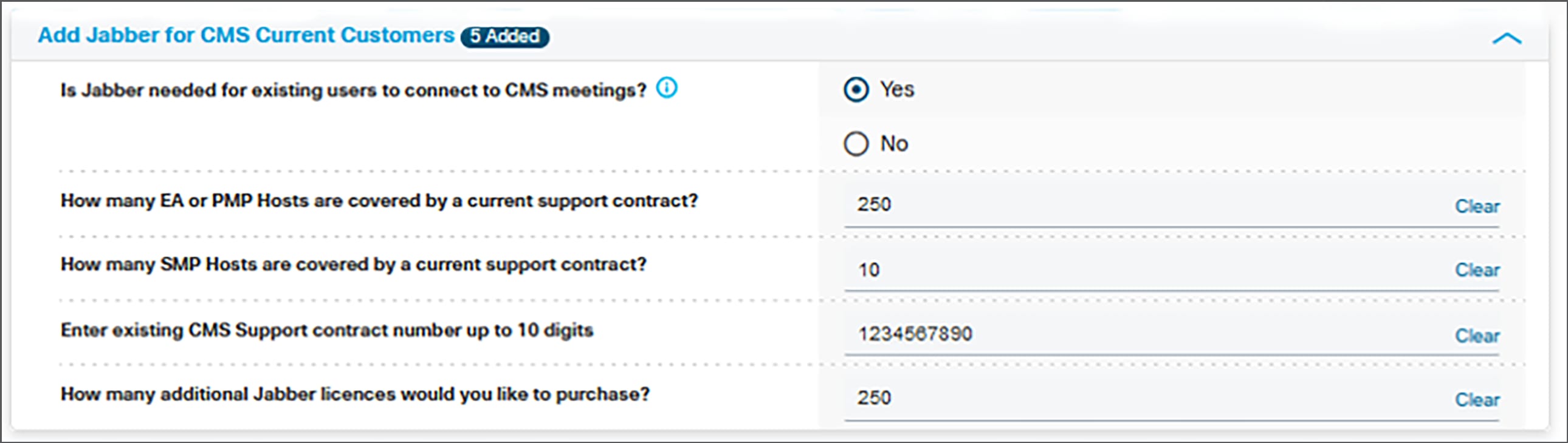 Add Jabber for CMS Current Customers_5 Added