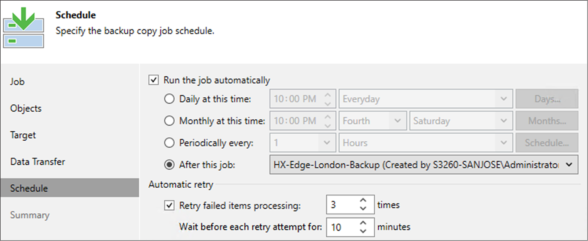 A screenshot of a scheduleDescription automatically generated