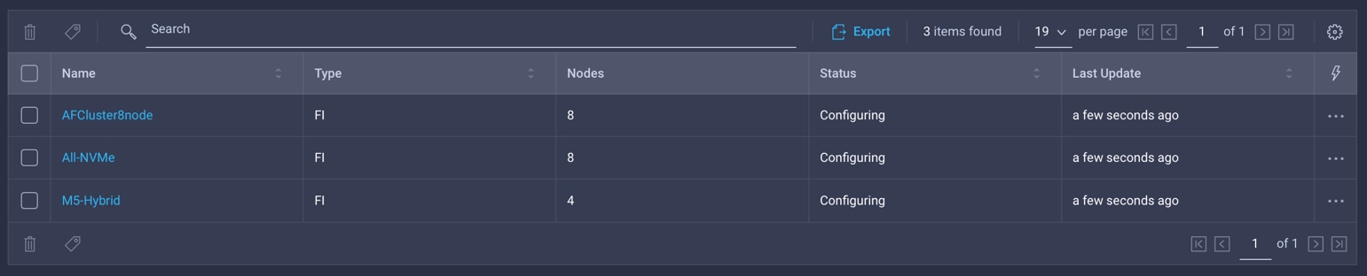 Cisco Intersight HyperFlex cluster profile status