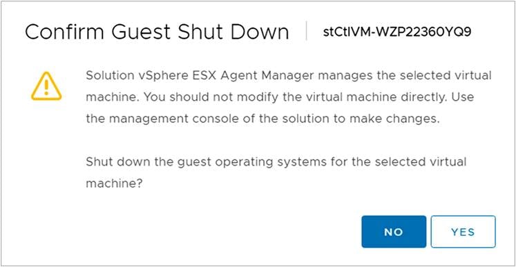 Confirm shutdown of HyperFlex Controller VM