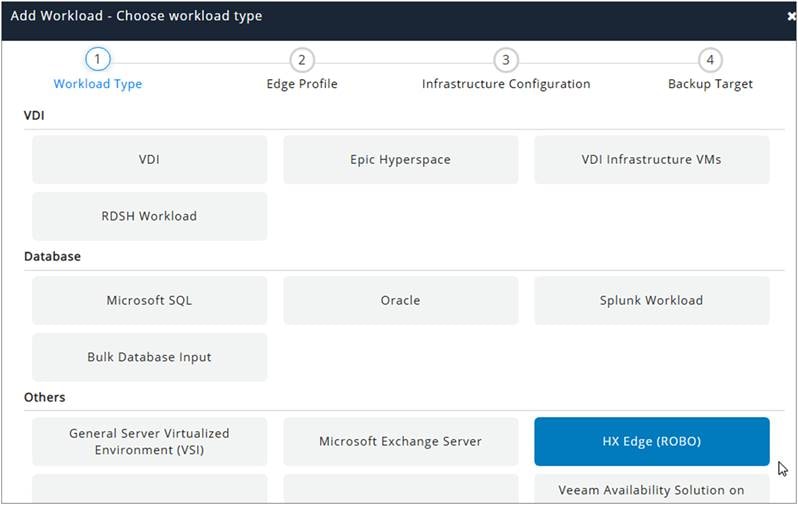 HyperFlex Sizer tool with HX Edge (ROBO) workload