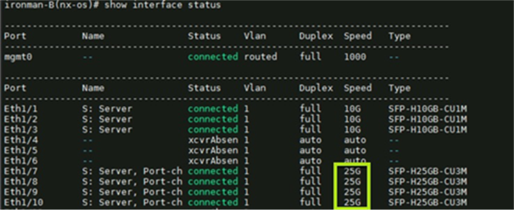 Fabric Interconnect server interfaces after link upgrade -  A close up of a streetDescription automatically generated