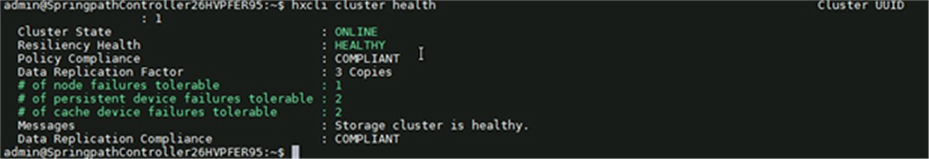 HyperFlex cluster status