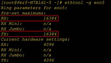 Enhanced ring-size buffer setting at the adapter and OS level