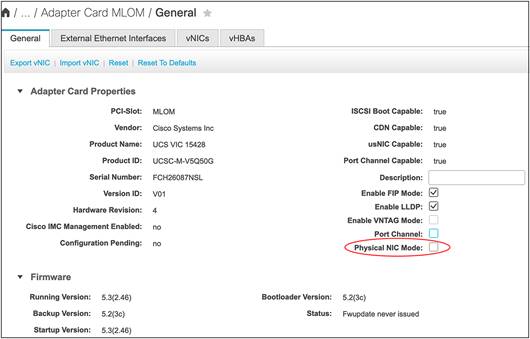 Disabling default port-channeling from Cisco IMC