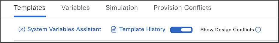 Show Design Conflicts in CLI Templates