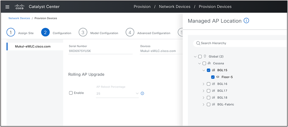 Assign Managed AP Locations