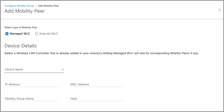 Configure Mobility and Mobility Peers 2