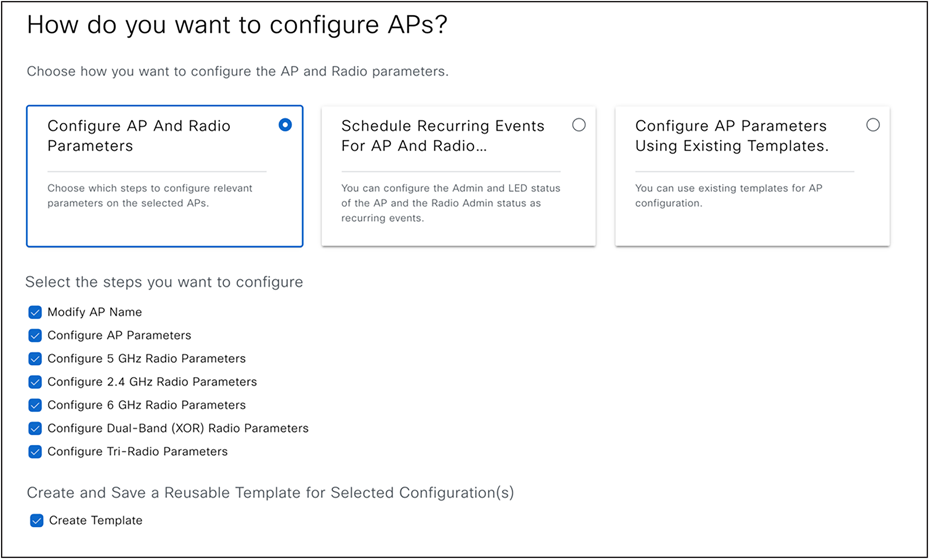 Configure Access Points Workflow Start Page