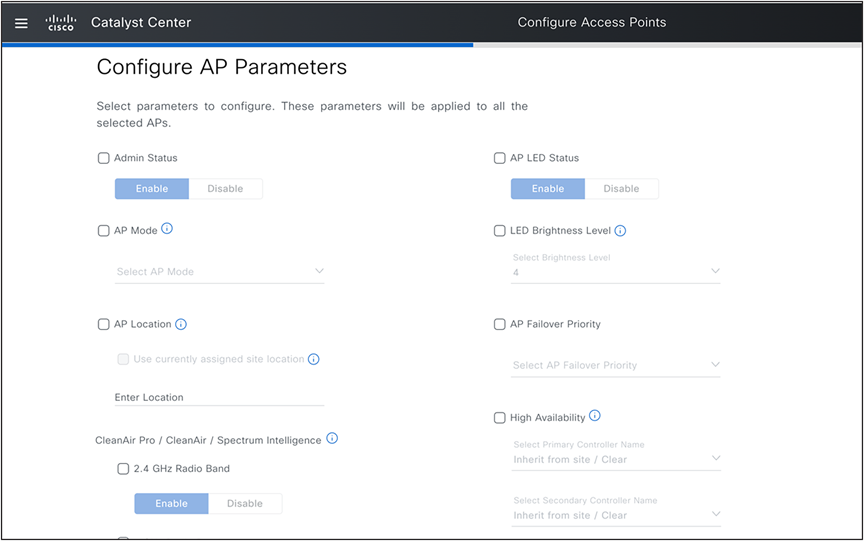 Configure Access Points: AP Parameters