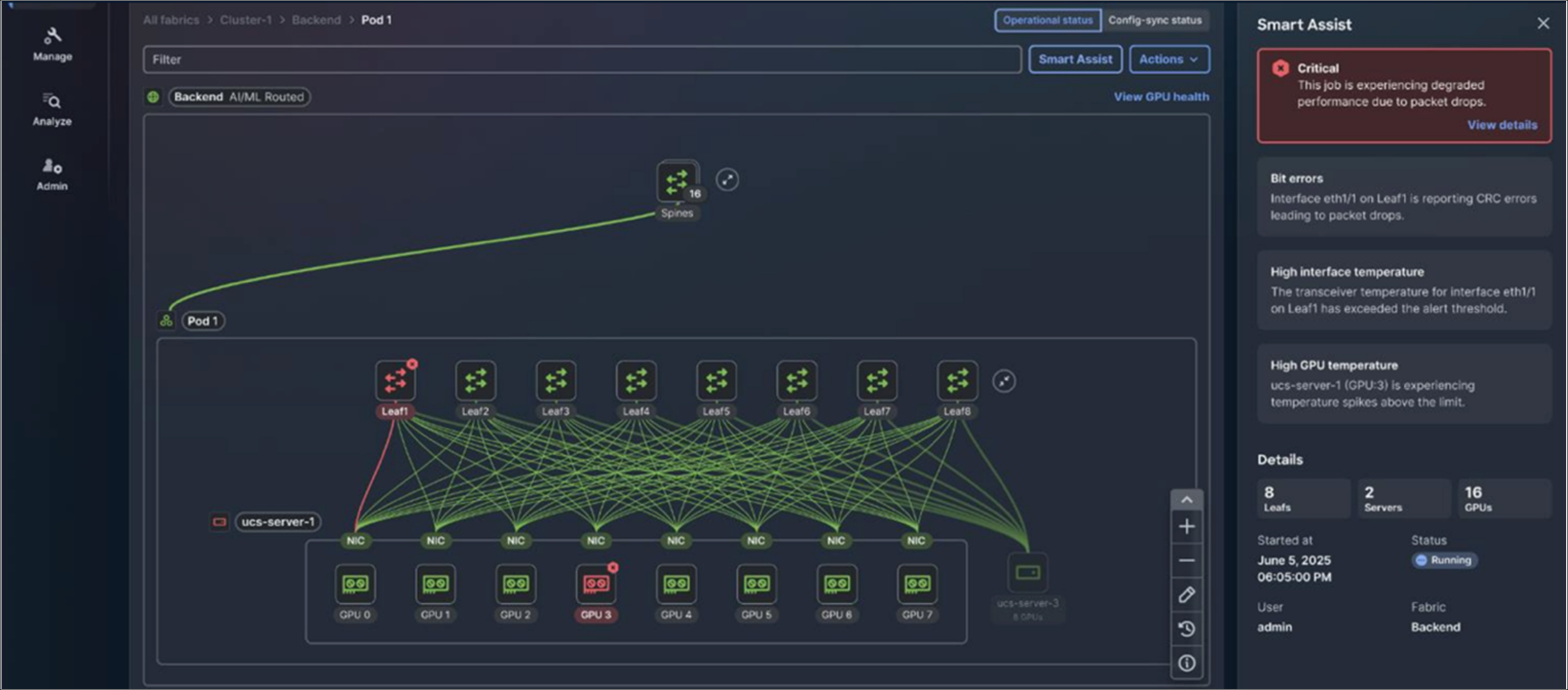Visibility into AI jobs, GPUs, and NICs on Cisco Nexus Dashboard (coming soon)