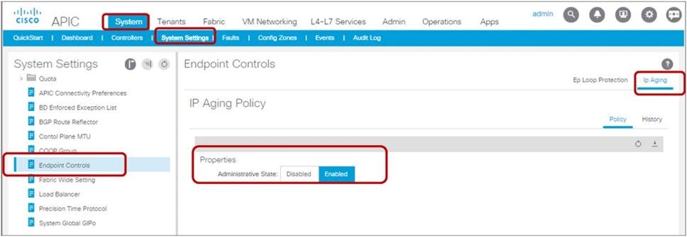 IP Aging (APIC Release 3.0)