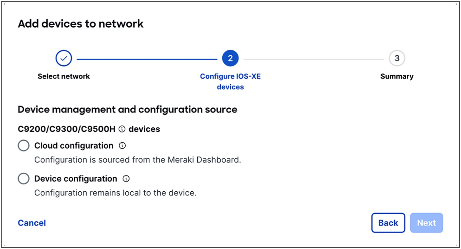 Onboarding switches to Meraki dashboard