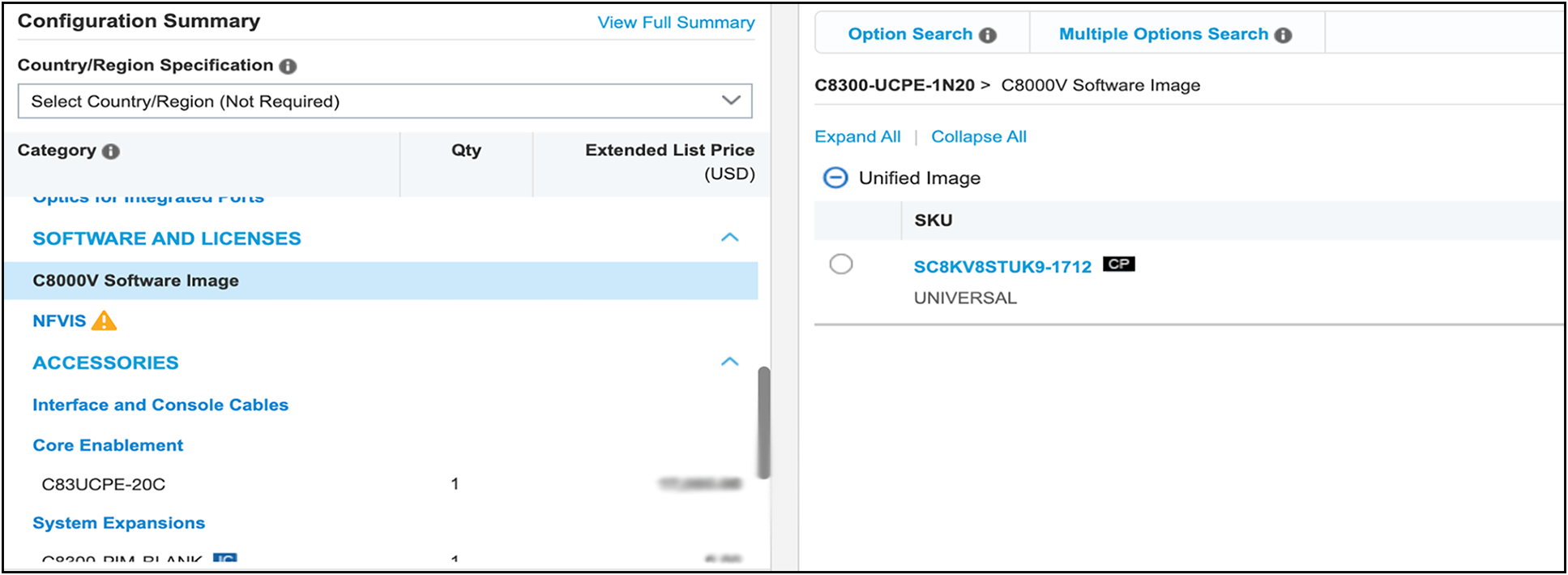 Software image ordering in CCW