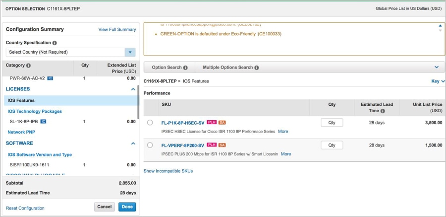 CCW License Ordering Screenshot