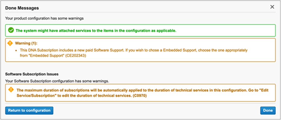 Checking warning and error messages