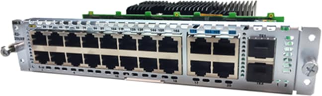Cisco SM-X EtherSwitch Module (48-port (left) and 22-port (right))
