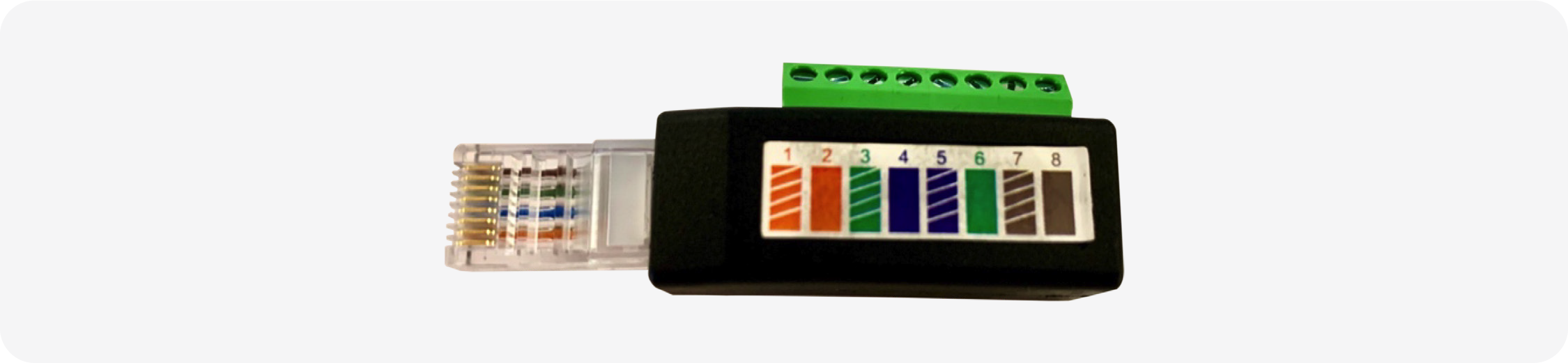 RJ45 male plug 8-conductor terminal