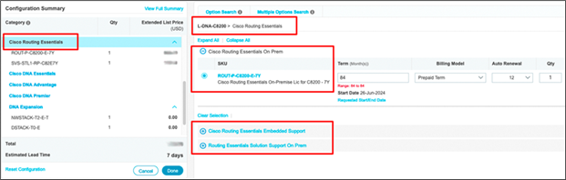 Catalyst Routing Essentials SKUs  2