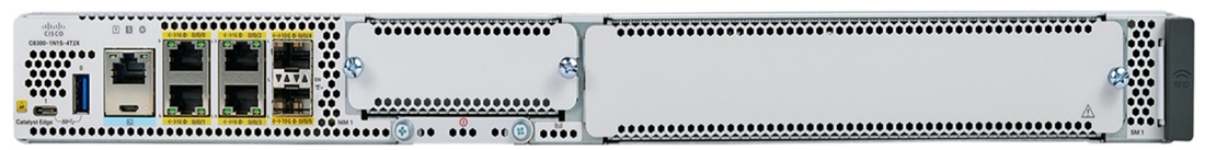 C8300-1N1S-4T2X platform with 1 SM slot and 1 NIM slot