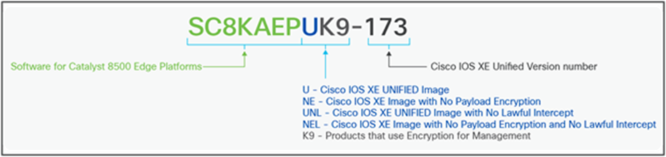 Catalyst 8500 Edge Platforms Software SKU nomenclature