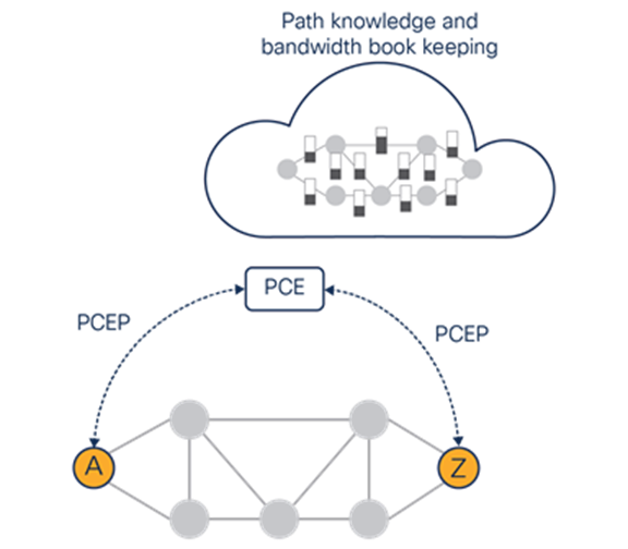 PCE for path computation and bandwidth tracking