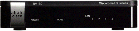 Roteador VPN Cisco RV180-K9-NA - 4 portas RJ45 10/100/1000Mbps / 1 porta (WAN) 10/100/1000Mbps pronta entrega